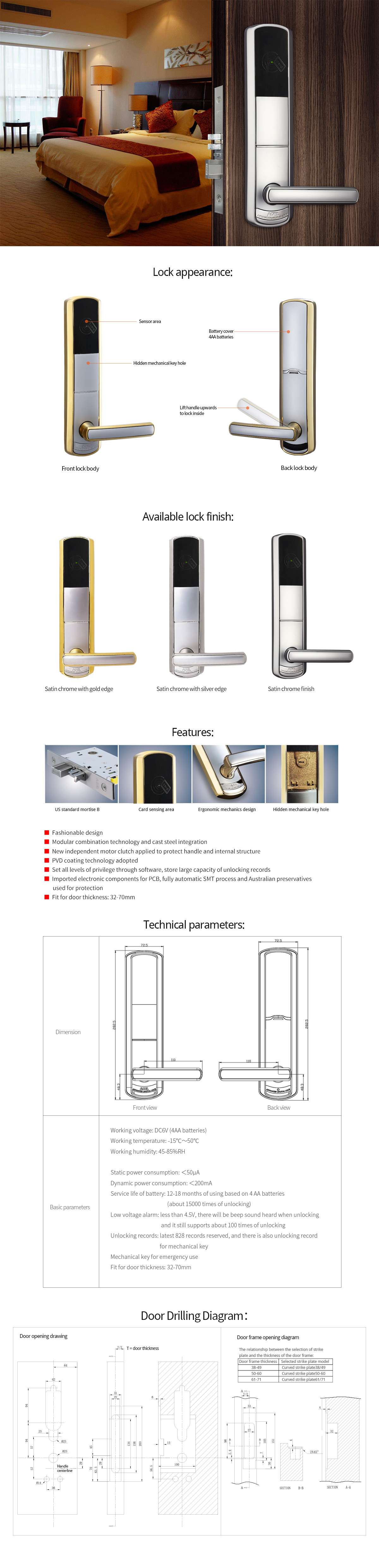 Adellocks 7000 Serisi MF RF Kartlı Kilit Sistemleri